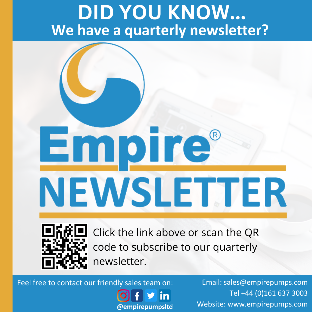 Empire Newsletter Sign up