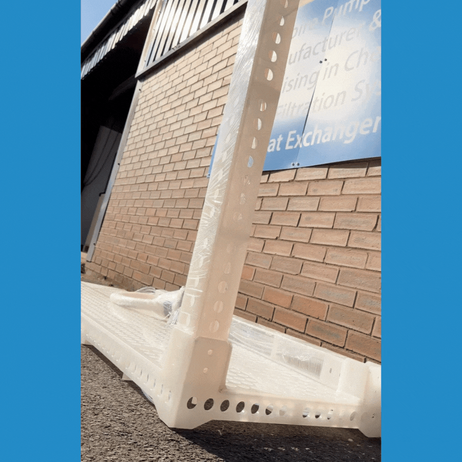 Custom built PTFE Heat Exchanger by Empire Pumps in action