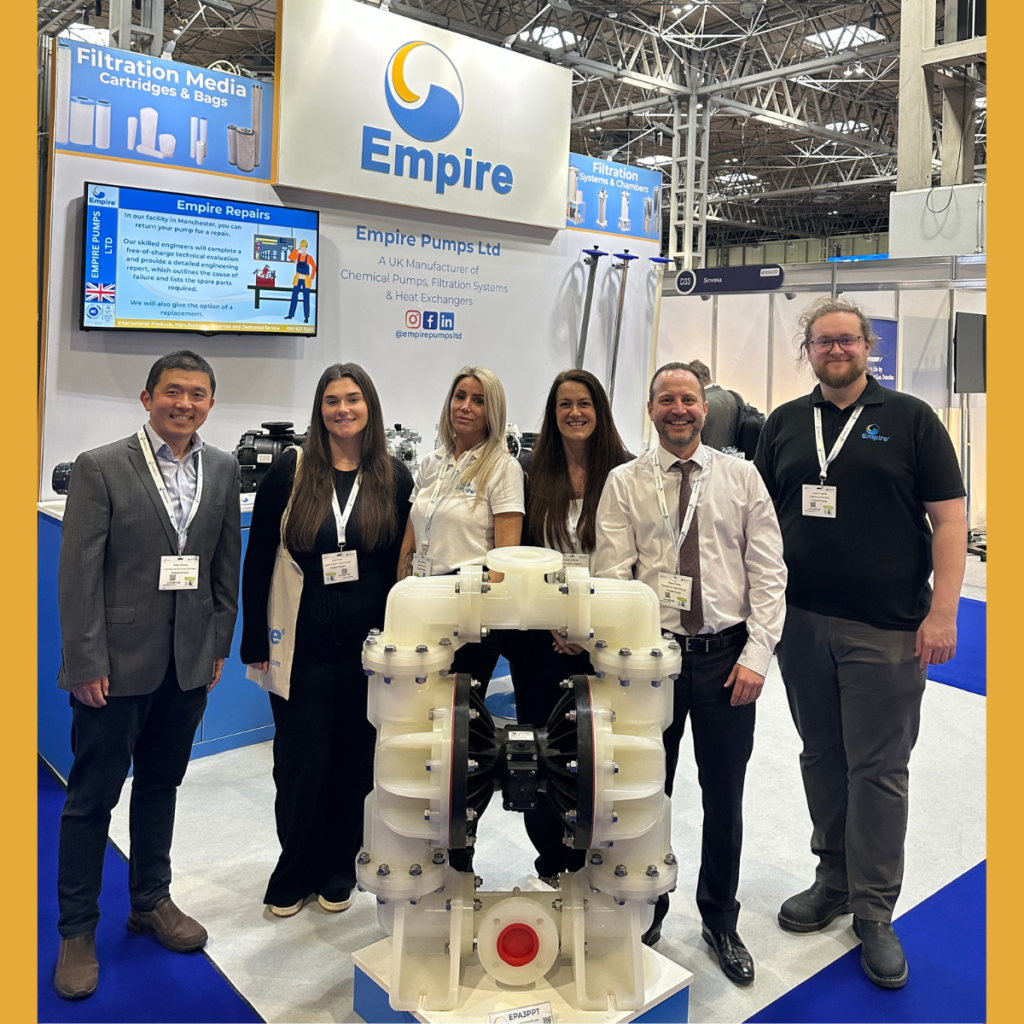 Empire Pumps Team at their booth at CHEMUK exhibition 2026